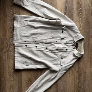 Banana Republic Cream Button-Up Shirt Jacket